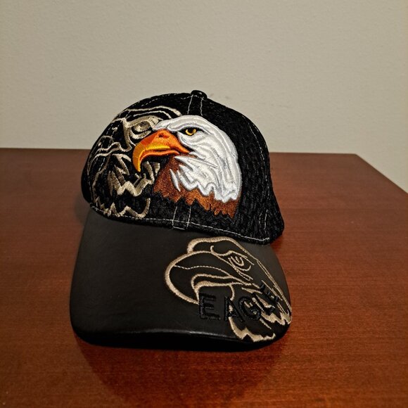 Eagles Baseball Cap With Embroidered Eagles Black Mesh Cap One Size Hat - Picture 1 of 7